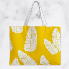 Yellow Banana Leaves Zipper Mini Tote Bag from ArtsNow.com Back