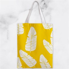 Yellow Banana Leaves Zipper Classic Tote Bag from ArtsNow.com Front