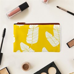 Yellow Banana Leaves Cosmetic Bag (XS) from ArtsNow.com Front