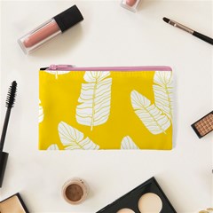 Yellow Banana Leaves Cosmetic Bag (XS) from ArtsNow.com Front