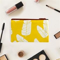 Yellow Banana Leaves Cosmetic Bag (XS) from ArtsNow.com Back