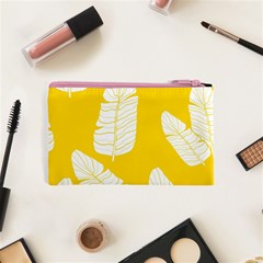 Yellow Banana Leaves Cosmetic Bag (XS) from ArtsNow.com Back