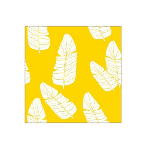 Yellow Banana Leaves Satin Bandana Scarf 22  x 22  from ArtsNow.com Front