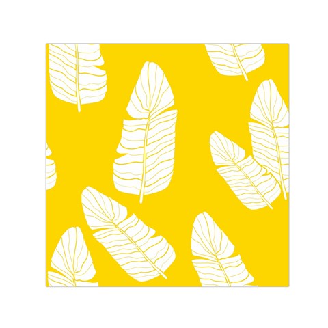 Yellow Banana Leaves Square Satin Scarf (30  x 30 ) from ArtsNow.com Front