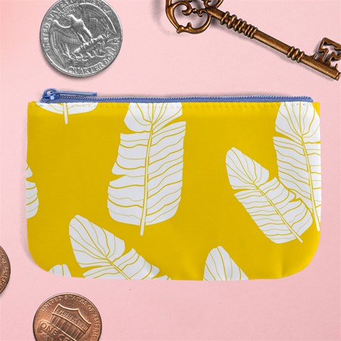 Yellow Banana Leaves Large Coin Purse from ArtsNow.com Front