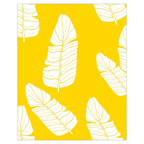 Yellow Banana Leaves Drawstring Pouch (XL) from ArtsNow.com Front