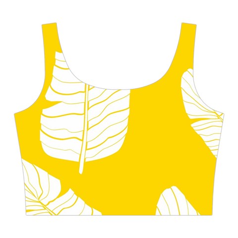 Yellow Banana Leaves Midi Sleeveless Dress from ArtsNow.com Top Front