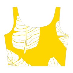 Yellow Banana Leaves Midi Sleeveless Dress from ArtsNow.com Top Front