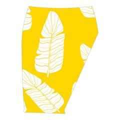 Yellow Banana Leaves Midi Wrap Pencil Skirt from ArtsNow.com  Front Right 