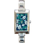 Vibrant Fall Autumn  Rectangle Italian Charm Watch