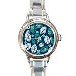 Vibrant Fall Autumn  Round Italian Charm Watch