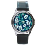 Vibrant Fall Autumn  Round Metal Watch