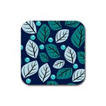 Vibrant Fall Autumn  Rubber Coaster (Square)