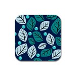 Vibrant Fall Autumn  Rubber Square Coaster (4 pack)