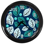 Vibrant Fall Autumn  Wall Clock (Black)