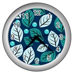 Vibrant Fall Autumn  Wall Clock (Silver)