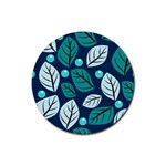 Vibrant Fall Autumn  Rubber Coaster (Round)