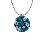 Vibrant Fall Autumn  1  Button Necklace