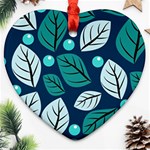 Vibrant Fall Autumn  Heart Ornament (Two Sides)