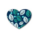 Vibrant Fall Autumn  Rubber Coaster (Heart)