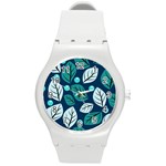 Vibrant Fall Autumn  Round Plastic Sport Watch (M)