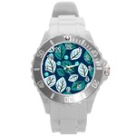 Vibrant Fall Autumn  Round Plastic Sport Watch (L)