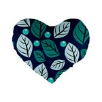 Vibrant Fall Autumn  Standard 16  Premium Heart Shape Cushion 