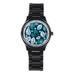 Vibrant Fall Autumn  Stainless Steel Round Watch