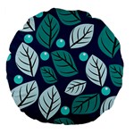 Vibrant Fall Autumn  Large 18  Premium Flano Round Cushion 