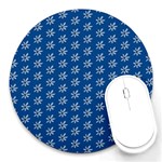 Little White Daisies  Flowers Garden Round Mousepad