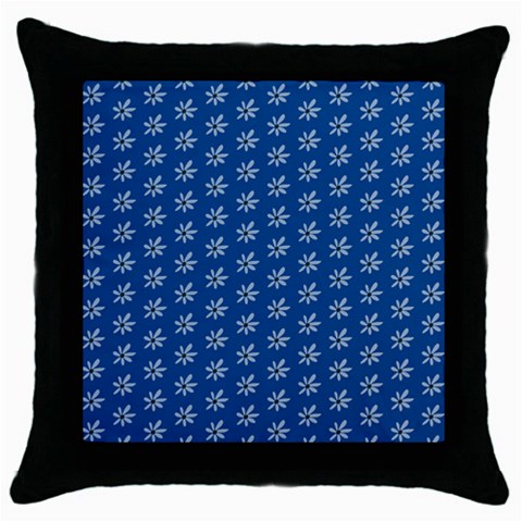 Little White Daisies  Flowers Garden Throw Pillow Case (Black) from ArtsNow.com Front