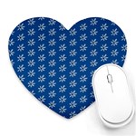 Little White Daisies  Flowers Garden Heart Mousepad