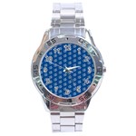 Little White Daisies  Flowers Garden Stainless Steel Analogue Watch