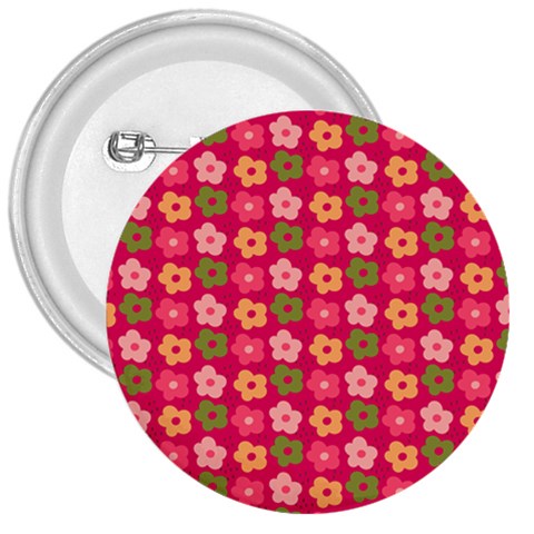 Little Flowers Garden   3  Button from ArtsNow.com Front