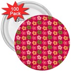 Little Flowers Garden   3  Button (100 pack)