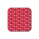 Little Flowers Garden   Rubber Coaster (Square)