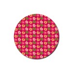 Little Flowers Garden   Rubber Coaster (Round)