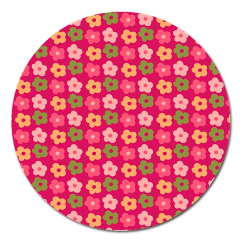 Little Flowers Garden   Magnet 5  (Round) from ArtsNow.com Front