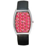 Little Flowers Garden   Barrel Style Metal Watch