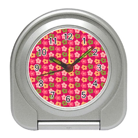 Little Flowers Garden   Travel Alarm Clock from ArtsNow.com Front