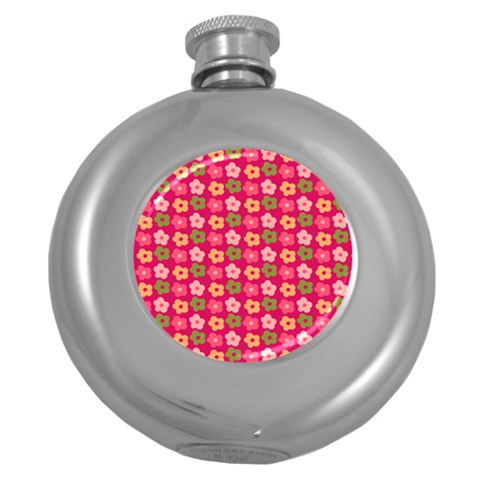 Little Flowers Garden   Hip Flask (5 oz) from ArtsNow.com Front