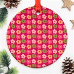 Little Flowers Garden   Round Ornament (Two Sides)