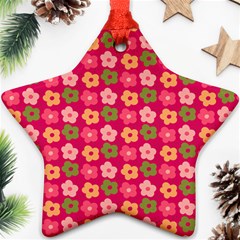 Little Flowers Garden   Star Ornament (Two Sides) from ArtsNow.com Back