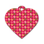 Little Flowers Garden   Dog Tag Heart (Two Sides)