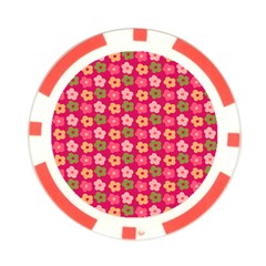 Little Flowers Garden   Poker Chip Card Guard from ArtsNow.com Front