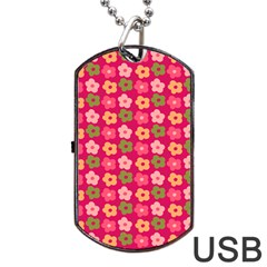 Little Flowers Garden   Dog Tag USB Flash (Two Sides) from ArtsNow.com Front