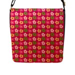 Little Flowers Garden   Flap Closure Messenger Bag (L)