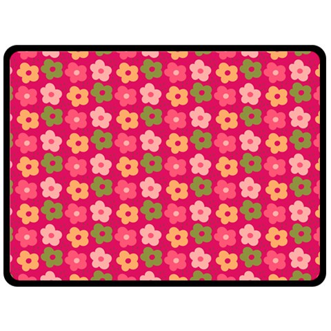 Little Flowers Garden   Double Sided Fleece Blanket (Large) from ArtsNow.com 80 x60  Blanket Front