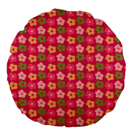 Little Flowers Garden   Large 18  Premium Flano Round Cushion  from ArtsNow.com Front