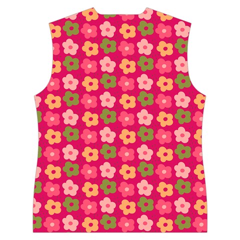 Little Flowers Garden   Women s Button Up Vest from ArtsNow.com Back